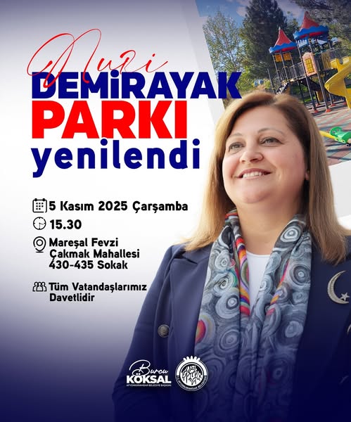Afyonkarahisar'da Nuri Demirayak Parkı Yenilendi