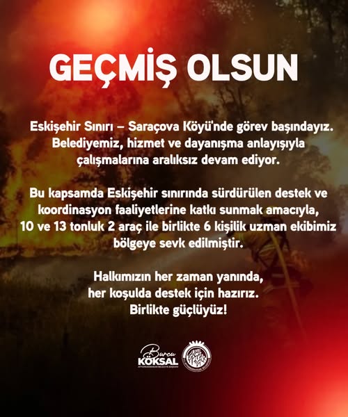 Afyonkarahisar Belediyesi Ekipleri Eskişehir'deki Orman Yangınına Müdahale Ediyor