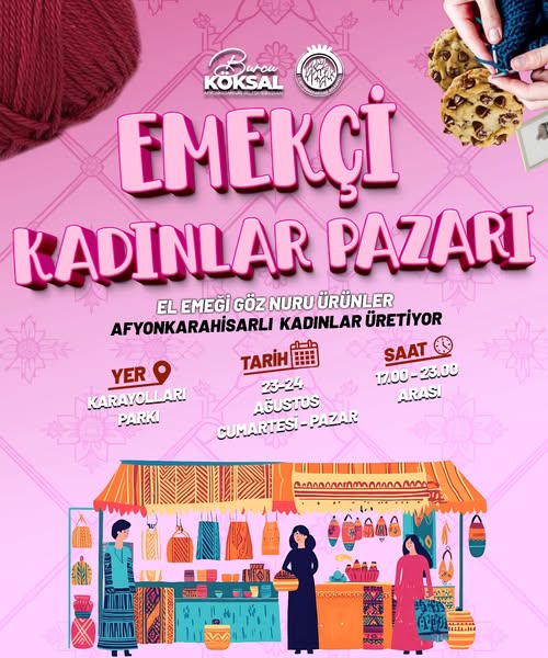 Afyonkarahisar'da El Sanatları Festivali: Renkli Bir Pazar Sizi Bekliyor