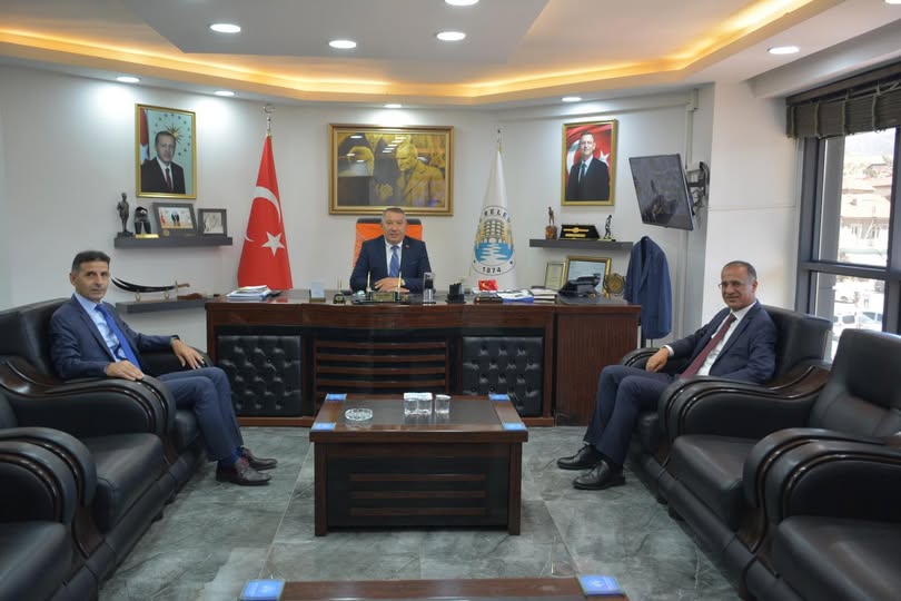 Ziraat Bankası Heyeti, Dinar Belediye Başkanı'nı Ziyaret Etti