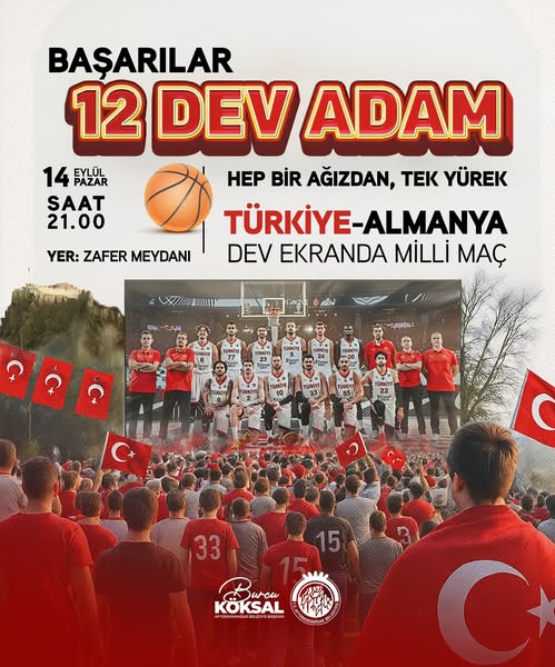 Afyonkarahisar'da Final Coşkusu: 12 Dev Adam Zafer Meydanı'nda Dev Ekranda